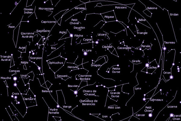 carte des constellations