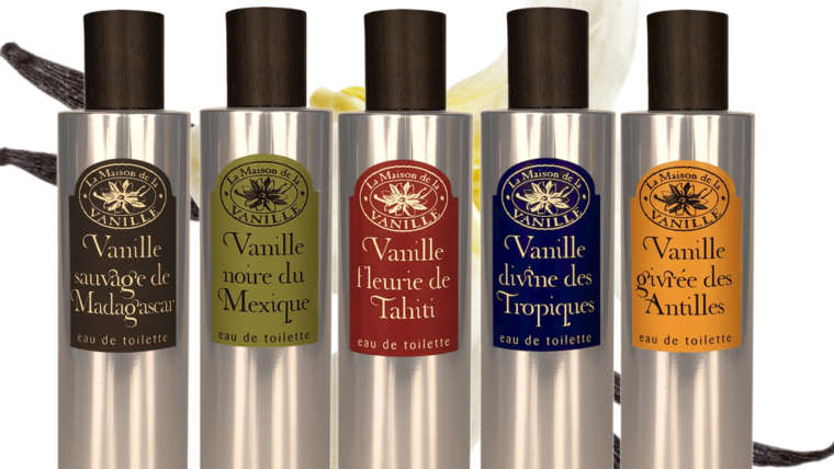 Présentation des cinq parfums de la maison de la vanille