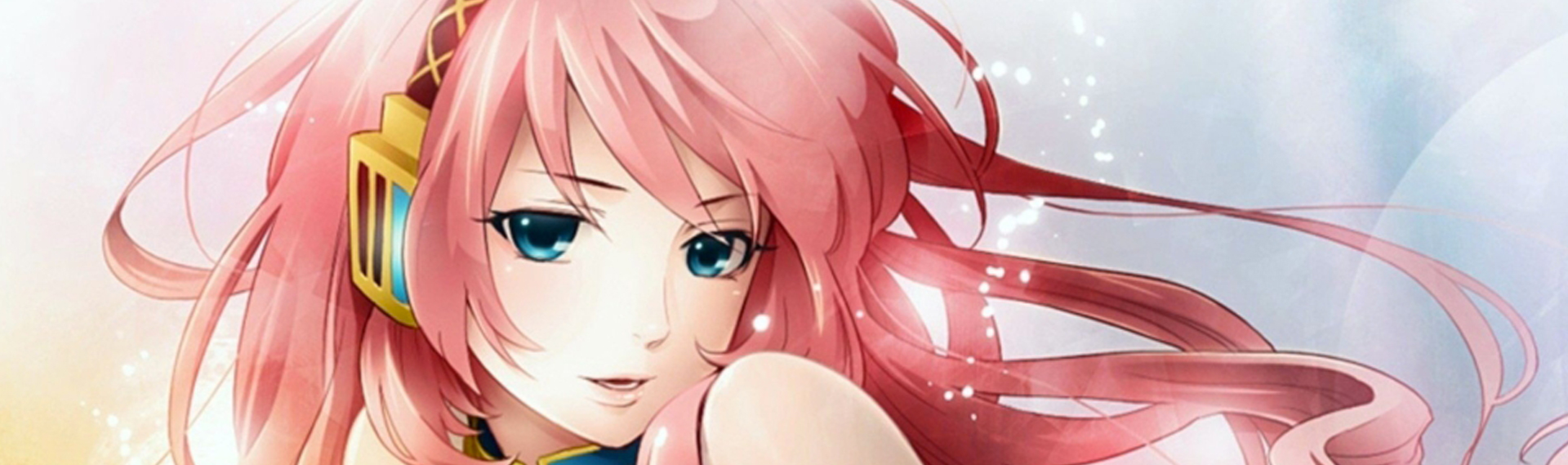 Personnage de manga futuriste cheveux longs rose